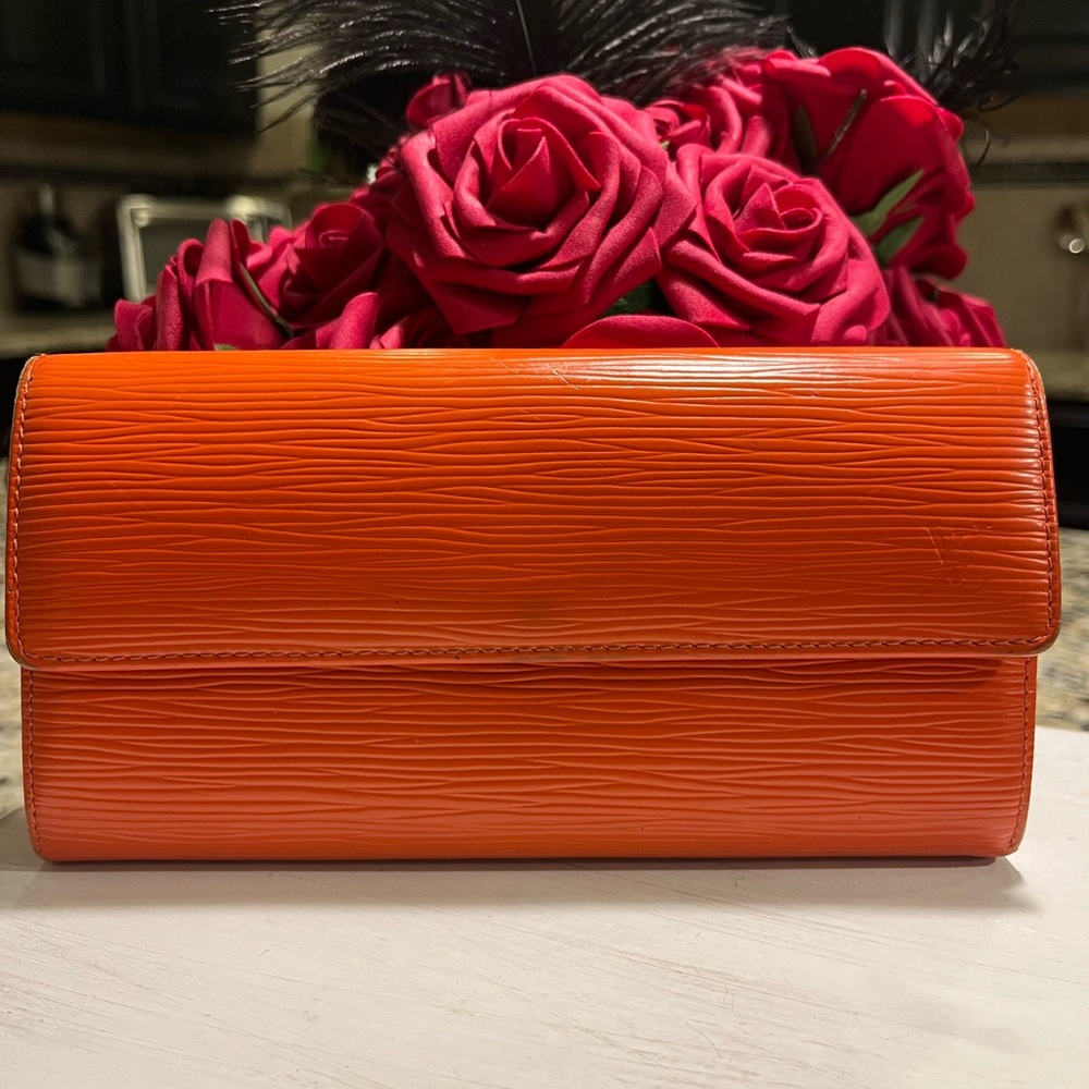 RARE Orange Louis Vuitton Epi Wallet